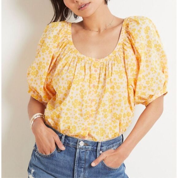 Sundry puff sleeve floral blouse size 1 (small) - Picture 1 of 7